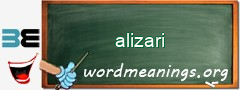 WordMeaning blackboard for alizari